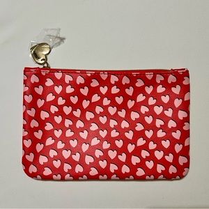 NWT - Ipsy Makeup Bag - Never Used - Hearts - Red and Pink